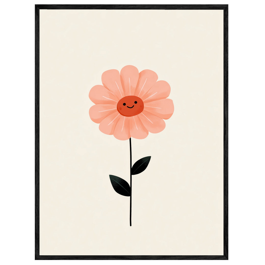 Lächelnde rosa Blume Leinwand