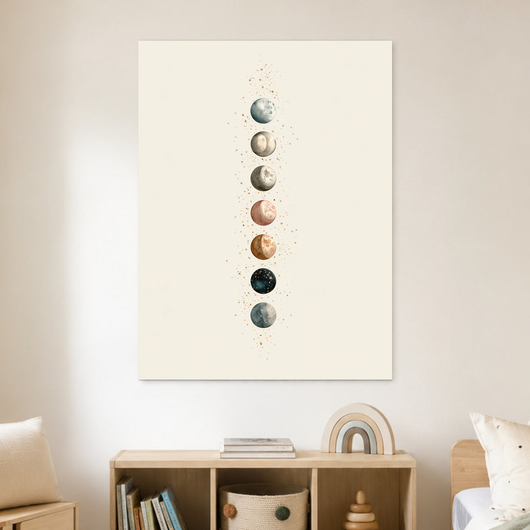 Sieben Monde im Aquarell Poster – Ohne Rahmen – Produktfoto