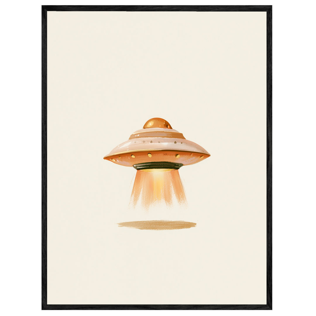 Fliegende Untertasse retro Leinwand