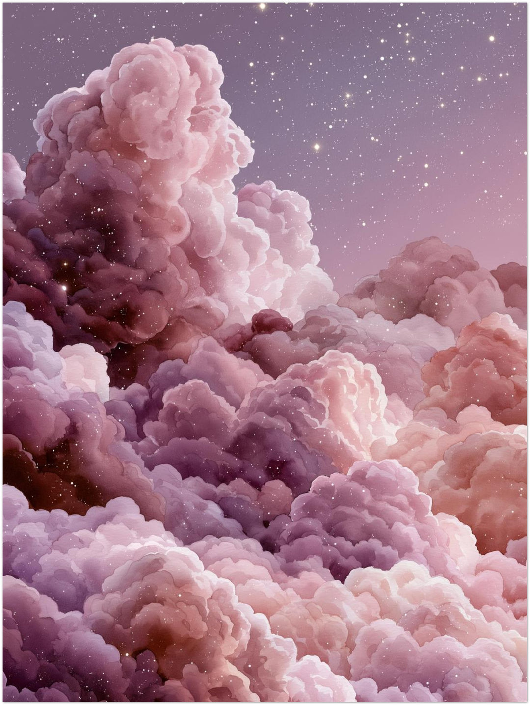 Magische Wolken im Sternenlicht Poster – Ohne Rahmen – Produktfoto