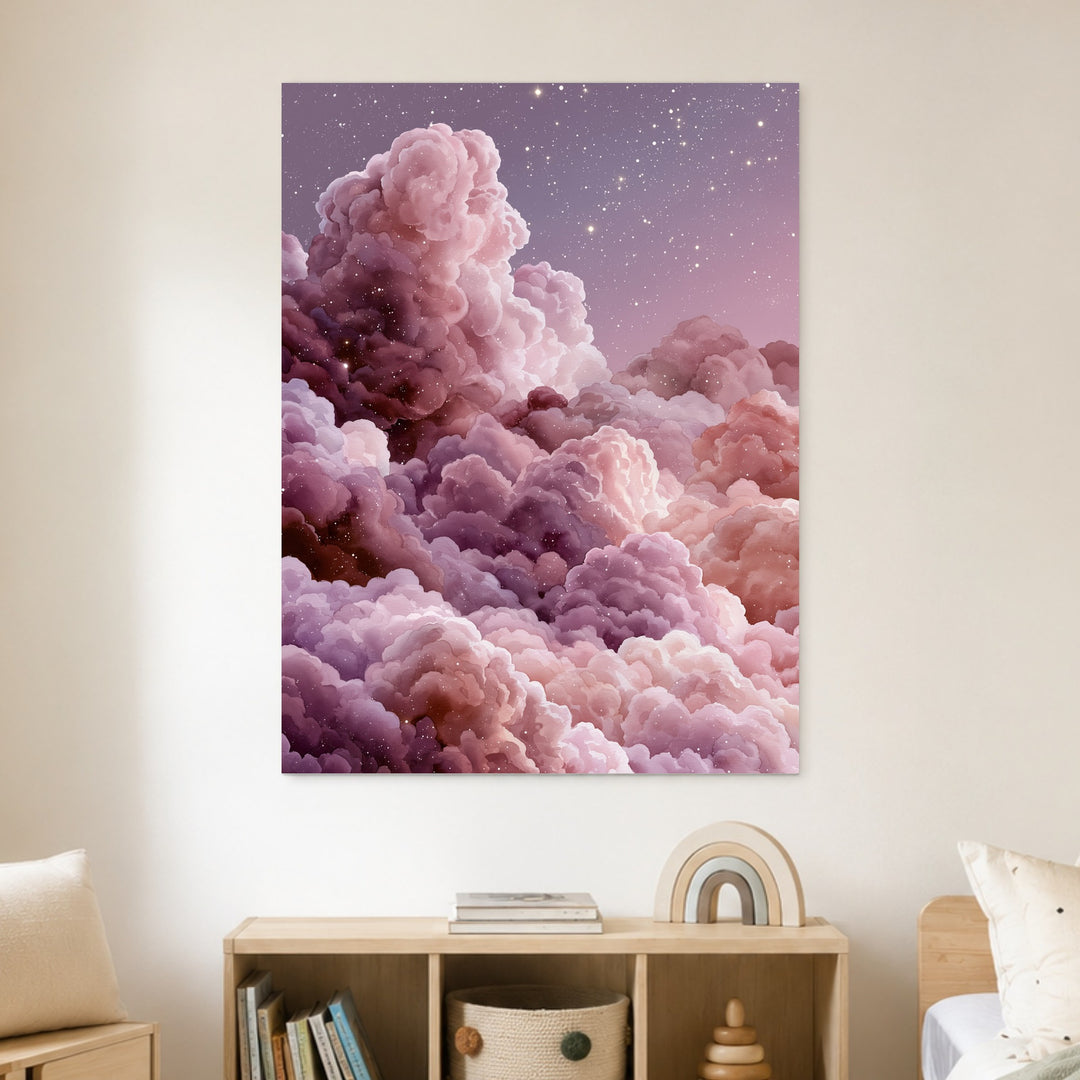 Magische Wolken im Sternenlicht Leinwandbild – Ohne Rahmen – Produktfoto