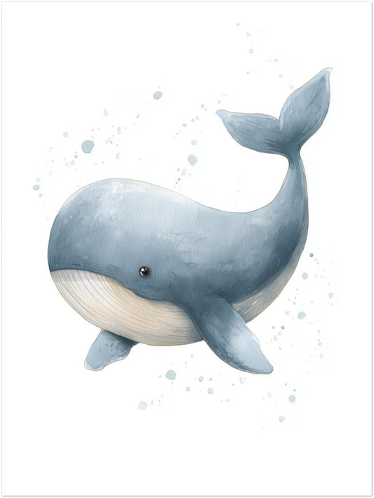 Sanfter Aquarellwal Poster