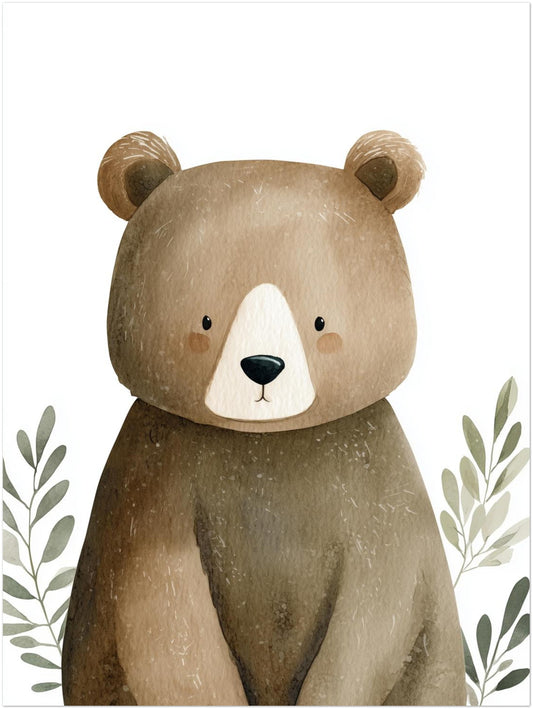 Sanfter Bär Aquarell Poster