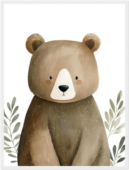 Sanfter Bär Aquarell Poster