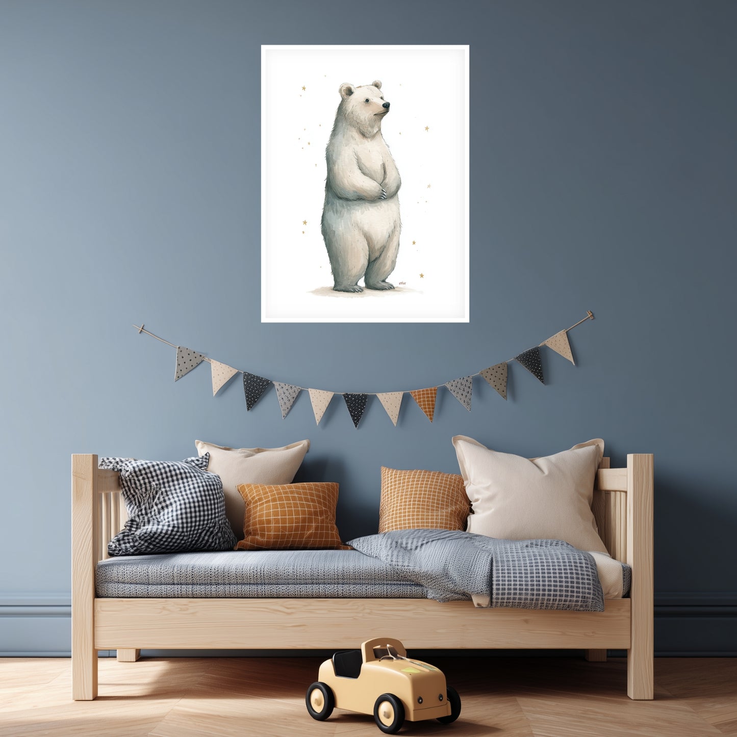 Sanfter Eisbär Aquarell Poster