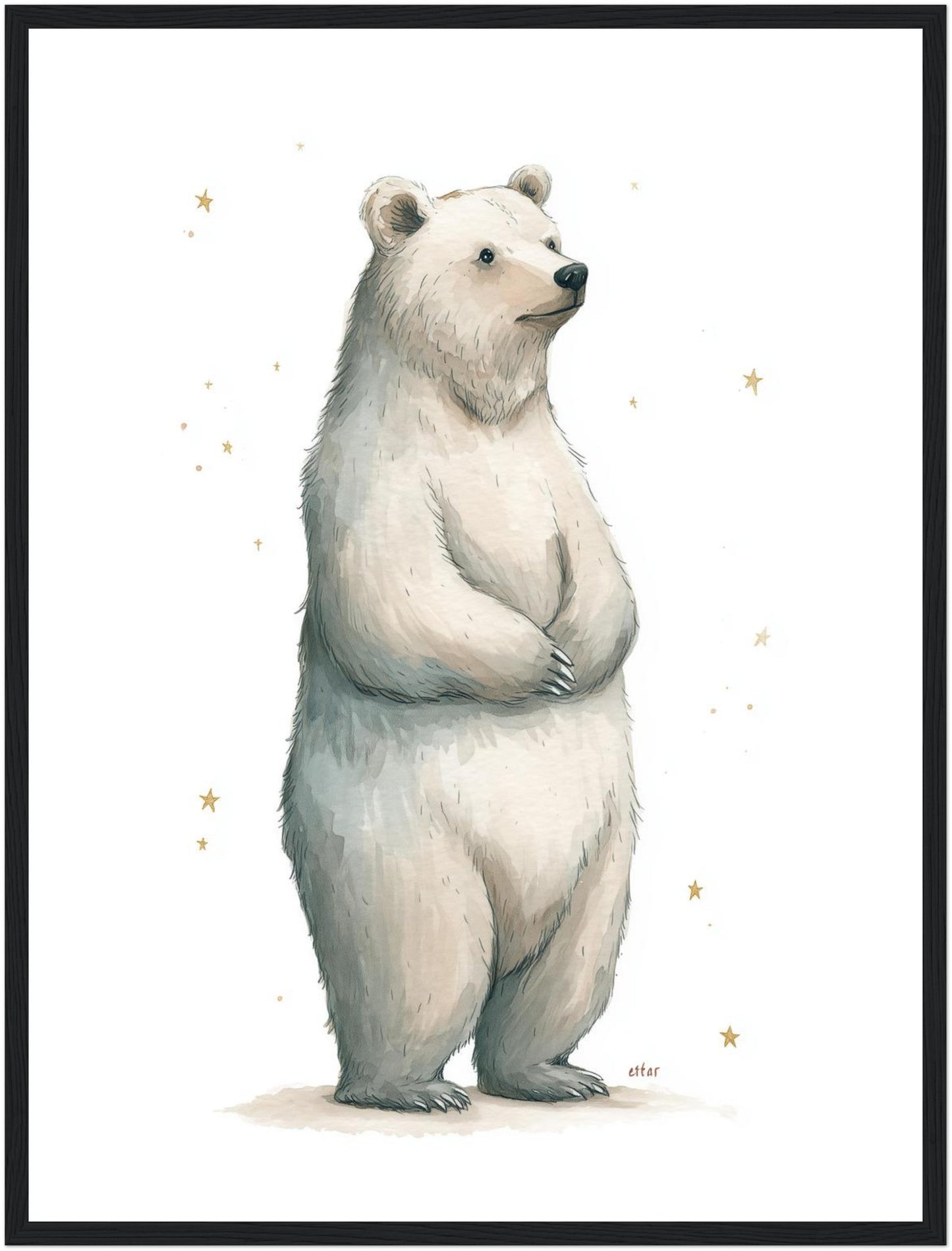 Sanfter Eisbär Aquarell Poster