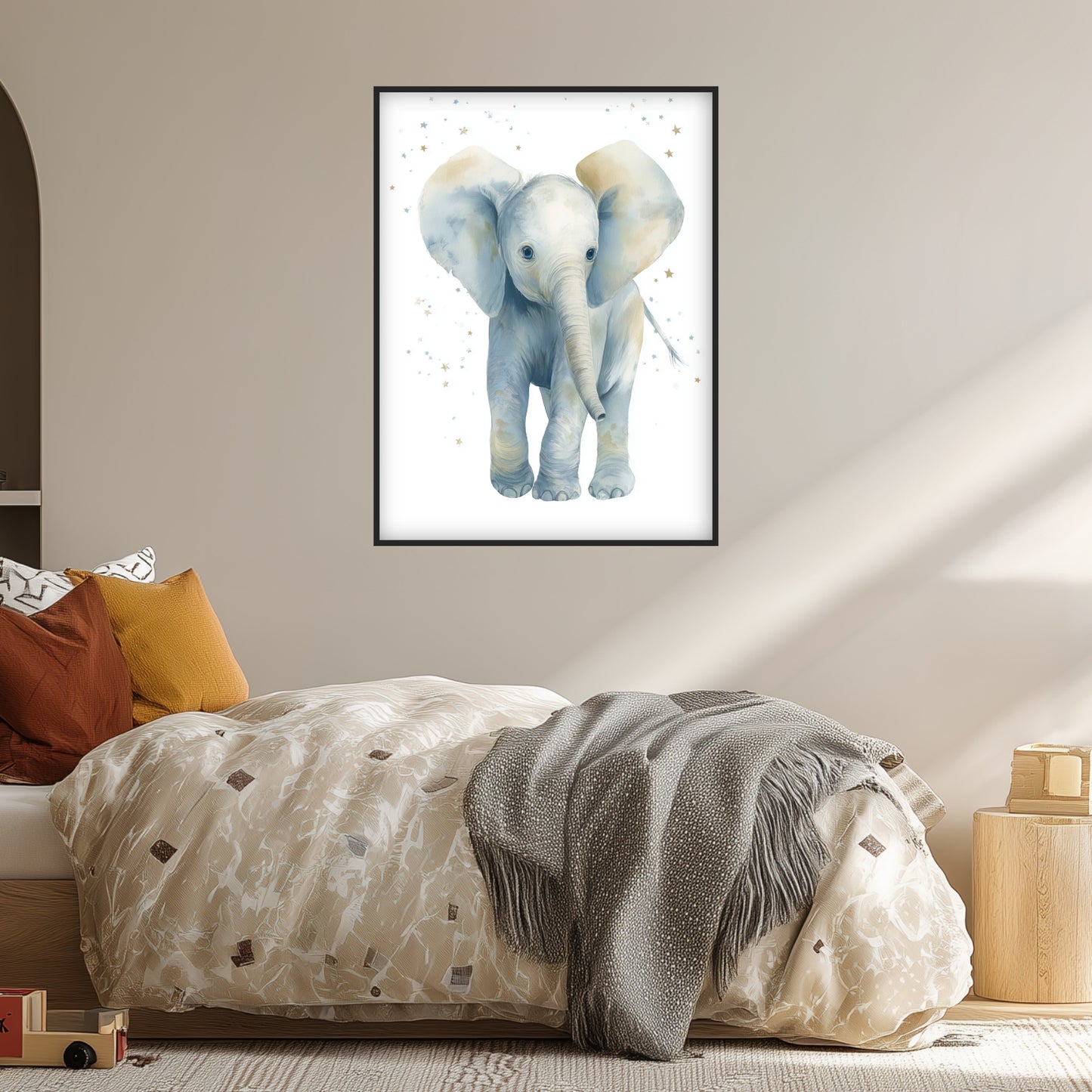 Sanfter Elefant Aquarell Poster