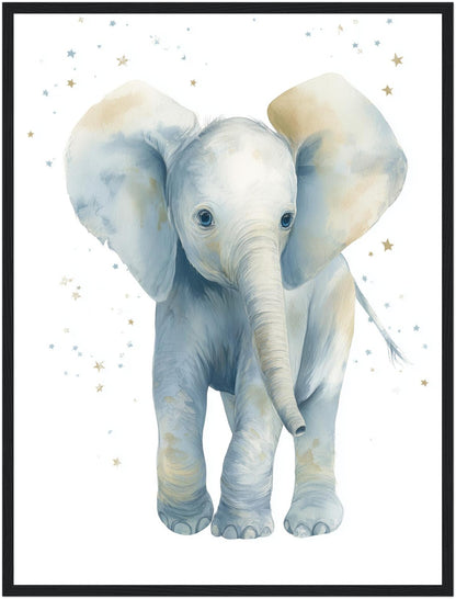 Sanfter Elefant Aquarell Poster