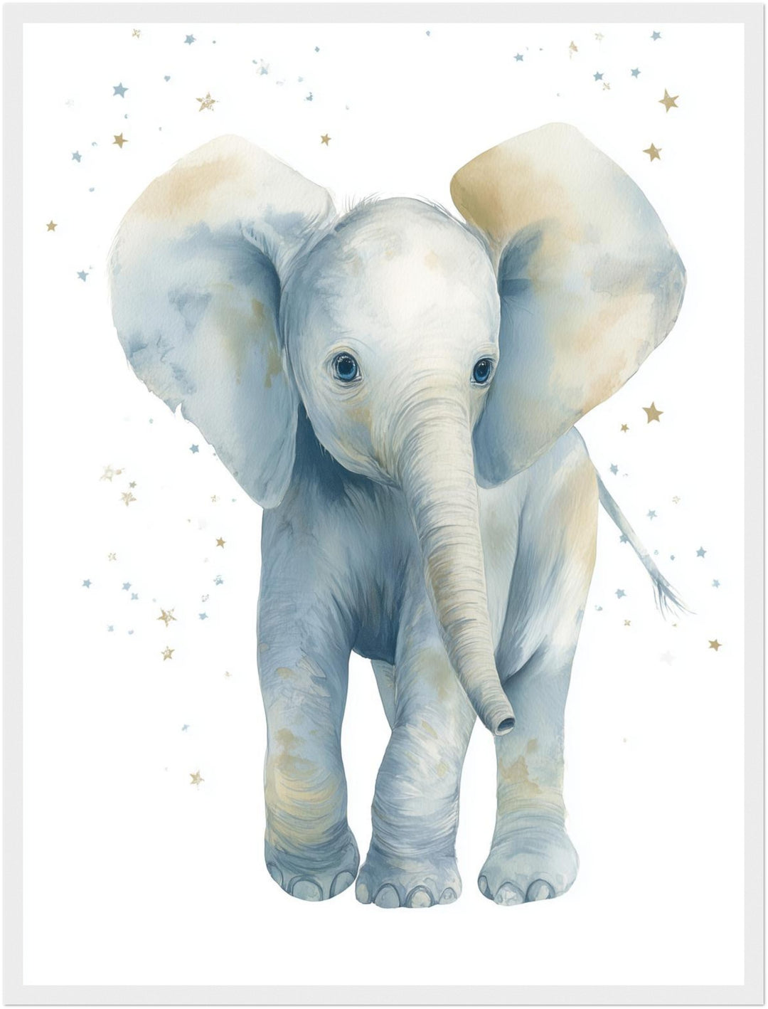 Sanfter Elefant Aquarell Poster abstrakt – mattes Kunstdruck-Papier – Ansicht 6