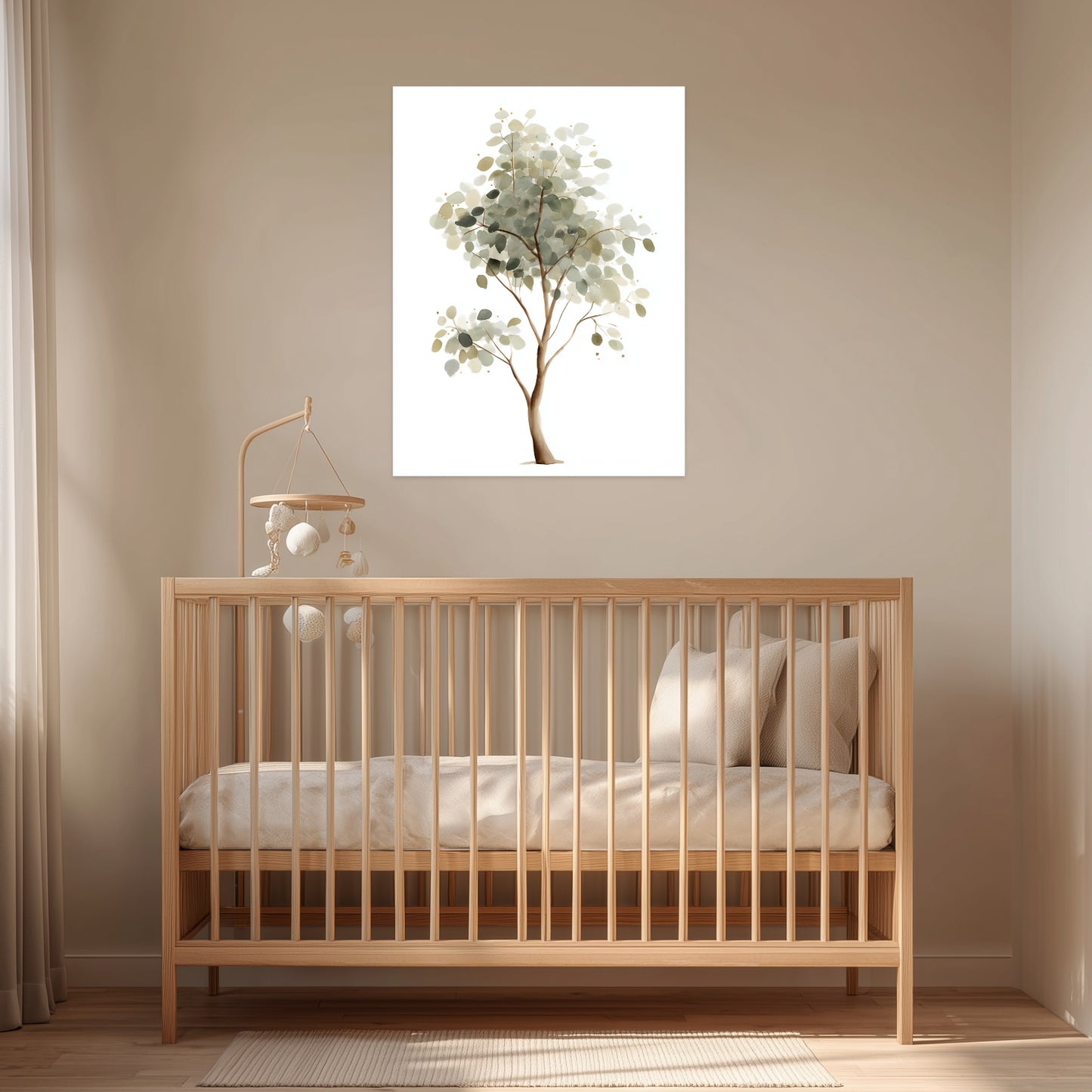 Sanfter Eukalyptusbaum Aquarell Poster