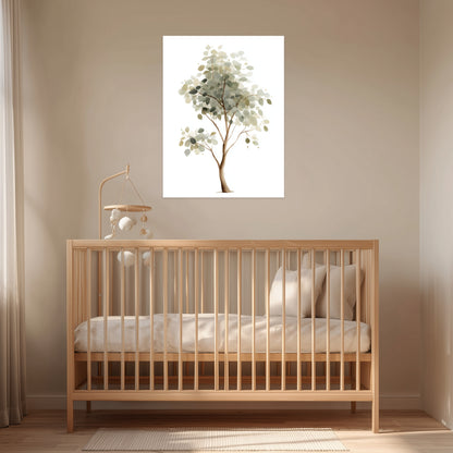 Sanfter Eukalyptusbaum Aquarell Poster