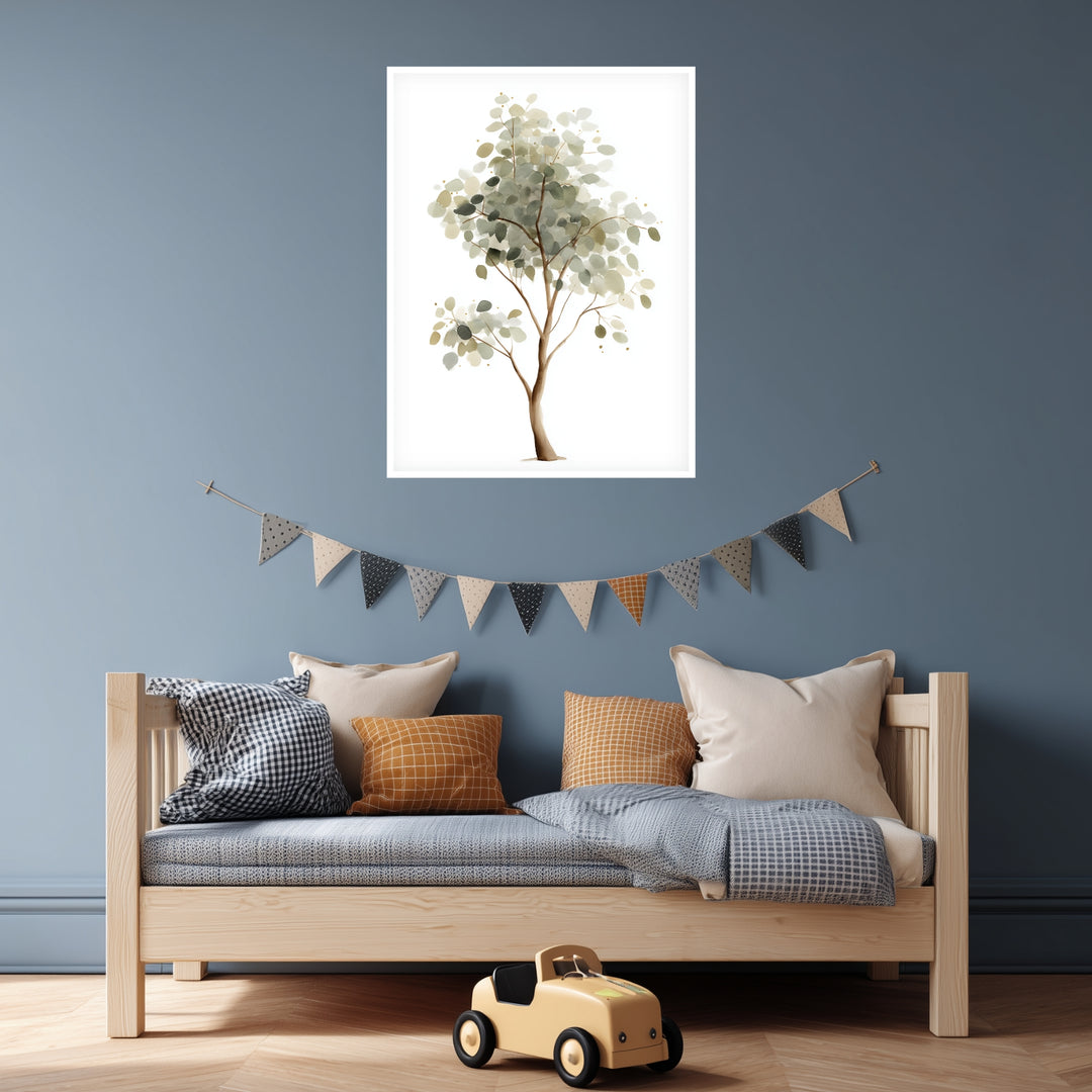 Sanfter Eukalyptusbaum Aquarell Poster abstrakt – mattes Kunstdruck-Papier – Ansicht 5
