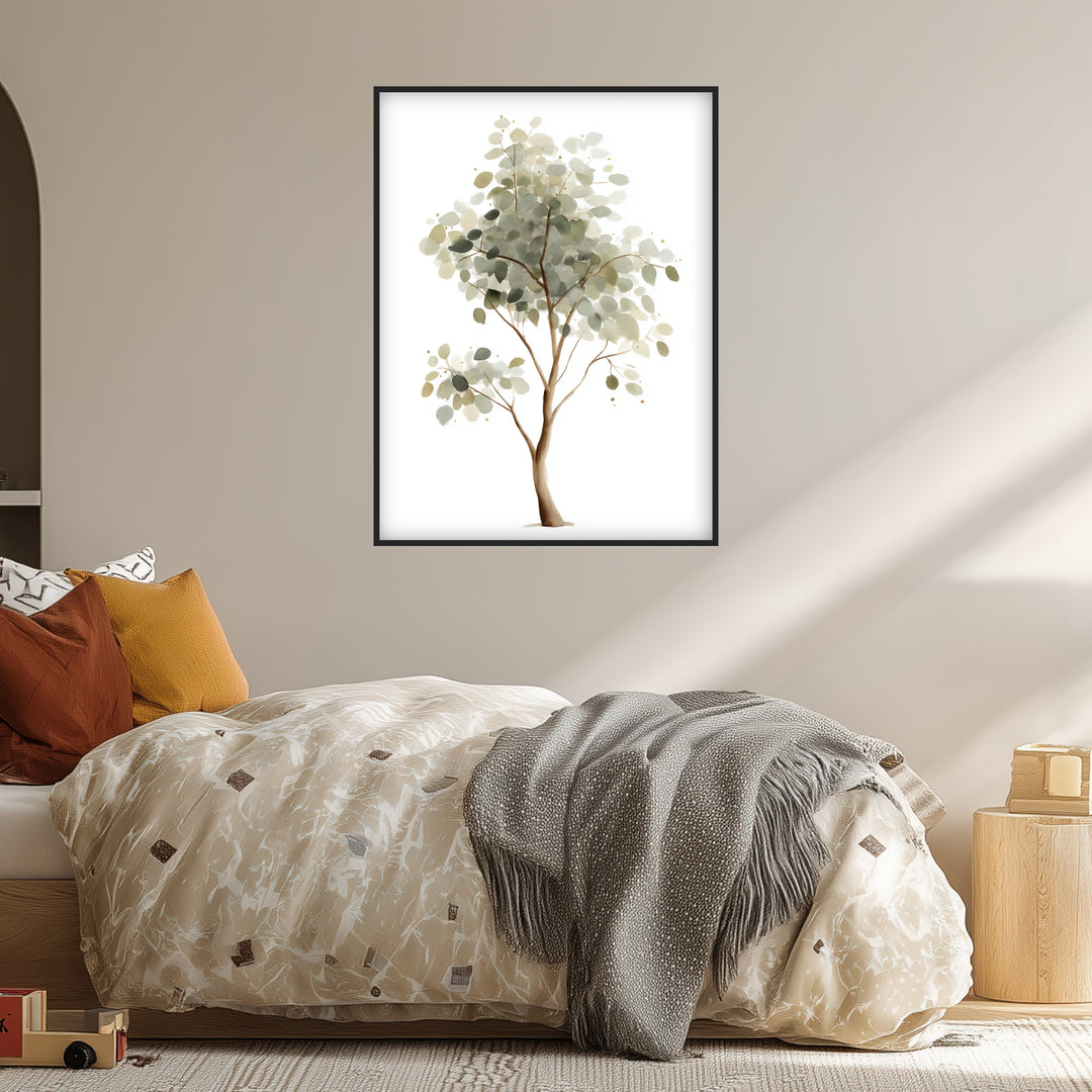 Sanfter Eukalyptusbaum Aquarell Poster abstrakt – mattes Kunstdruck-Papier – Ansicht 6