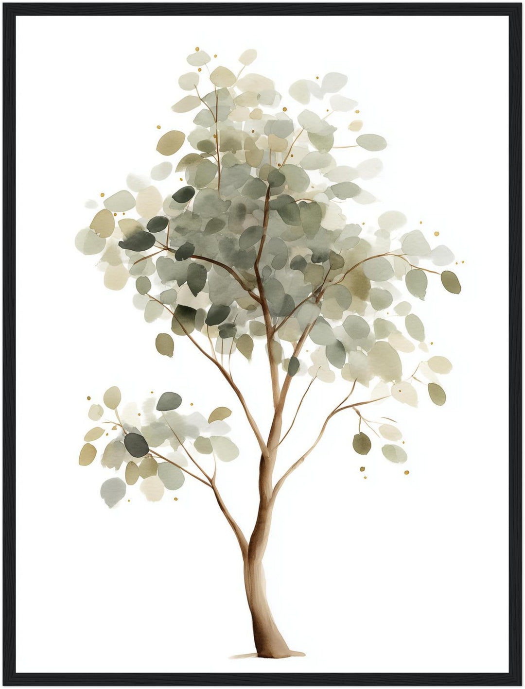Sanfter Eukalyptusbaum Aquarell Poster abstrakt – mattes Kunstdruck-Papier – Ansicht 3