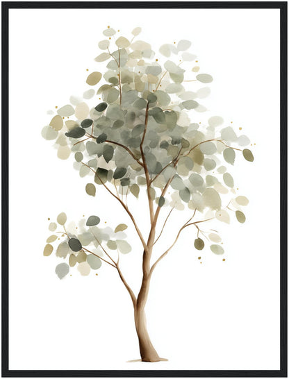 Sanfter Eukalyptusbaum Aquarell Poster