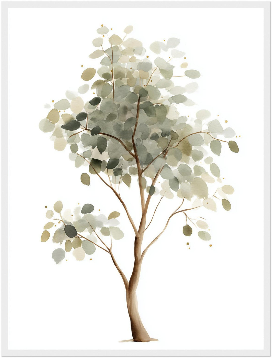Sanfter Eukalyptusbaum Aquarell Poster abstrakt – mattes Kunstdruck-Papier – Ansicht 2
