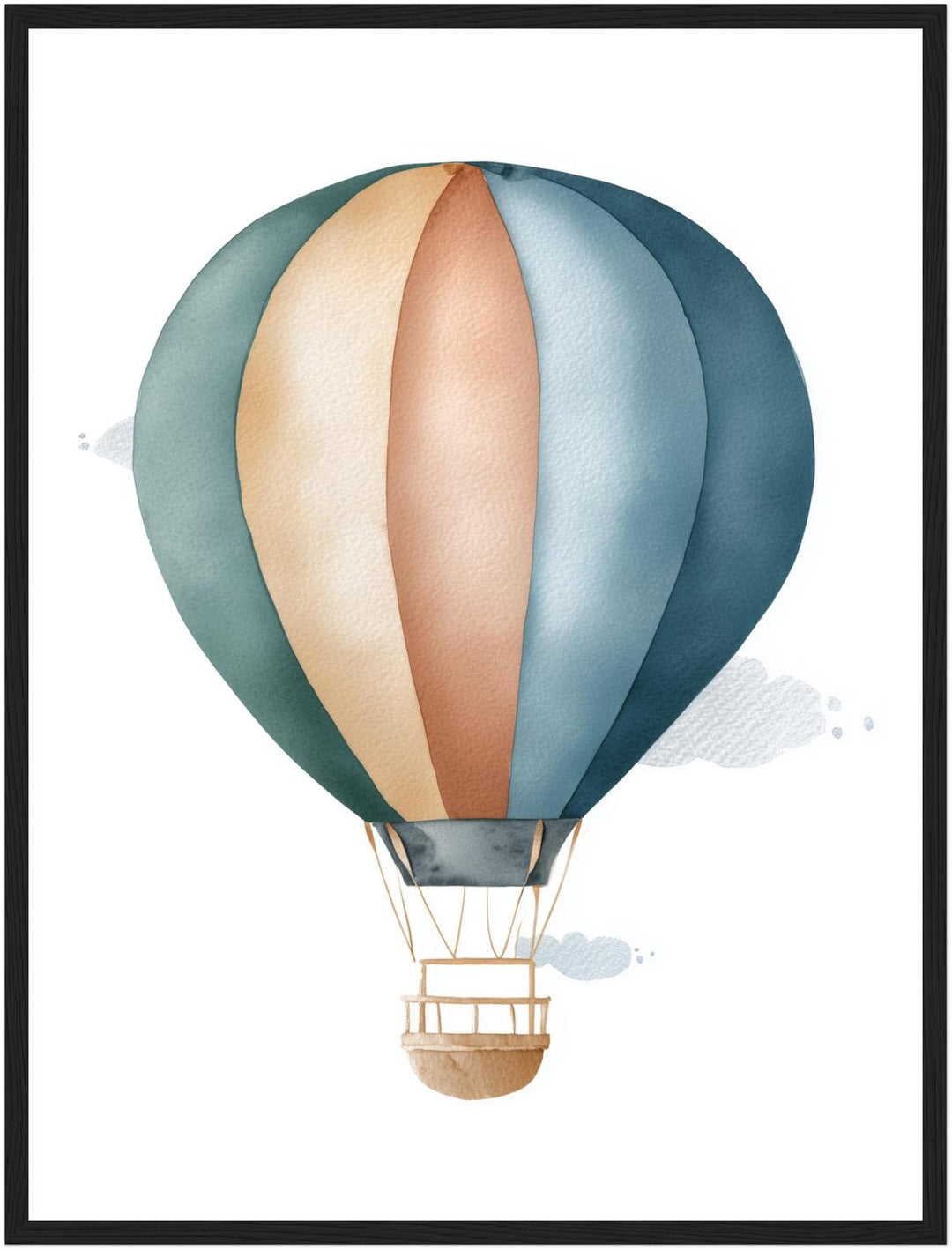 Sanfter Heißluftballon Aquarell Poster abstrakt – mattes Kunstdruck-Papier – Ansicht 5
