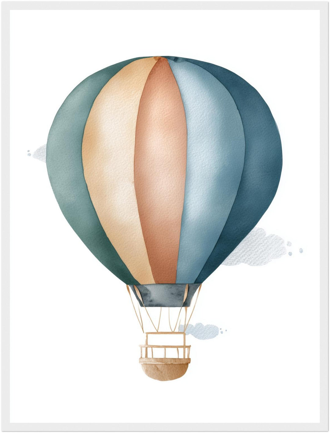Sanfter Heißluftballon Aquarell Poster abstrakt – mattes Kunstdruck-Papier – Ansicht 6