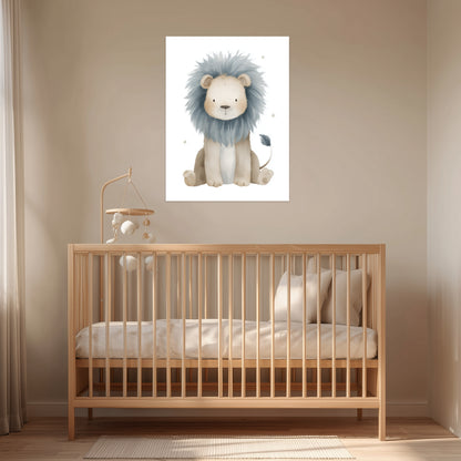 Sanfter Löwe Aquarell Poster