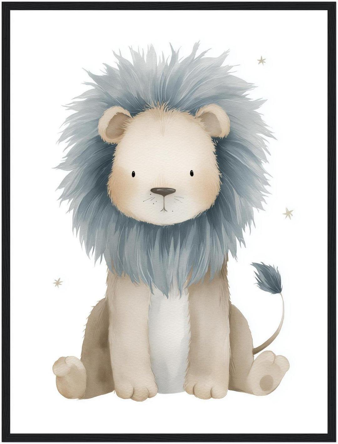 Sanfter Löwe Aquarell Poster abstrakt – mattes Kunstdruck-Papier – Ansicht 5