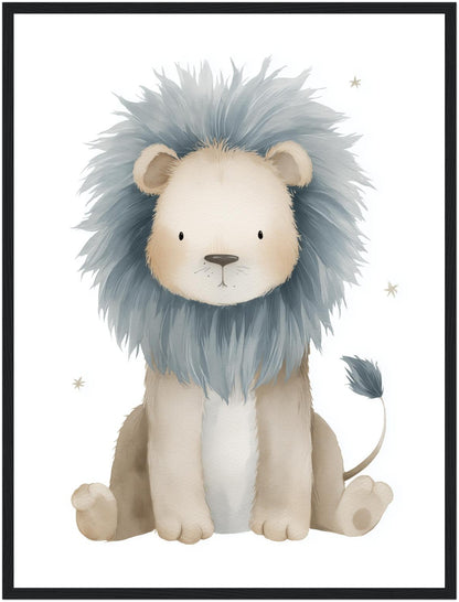 Sanfter Löwe Aquarell Poster