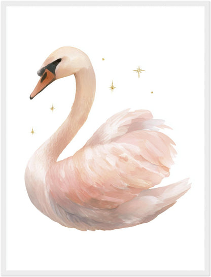 Sanfter Schwan Aquarell Poster