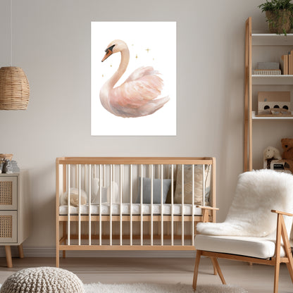 Sanfter Schwan Aquarell Poster