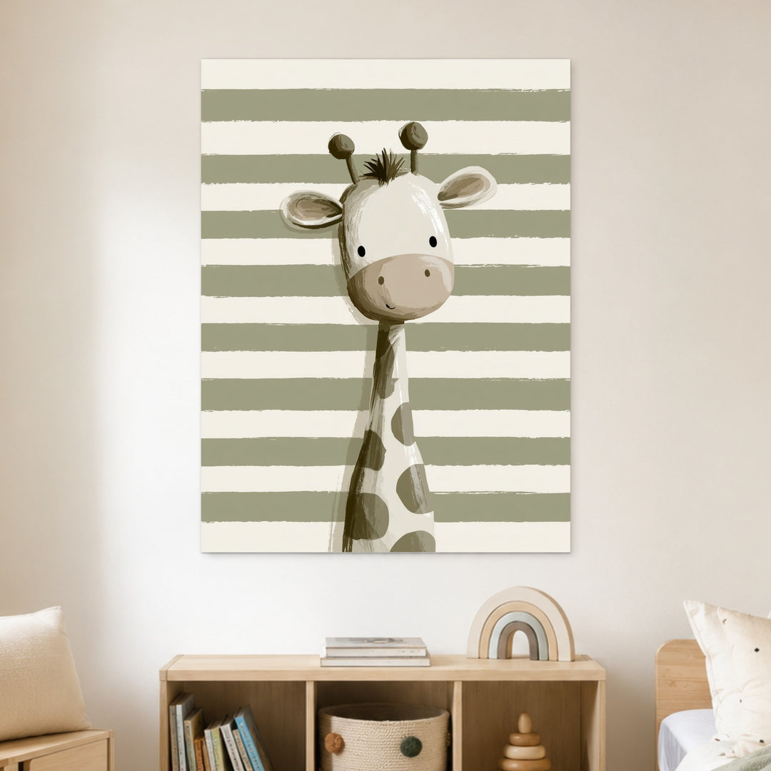 Kleine Giraffe gestreift Poster – Ohne Rahmen – Produktfoto