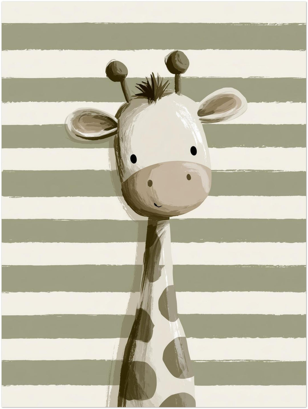 Kleine Giraffe gestreift Leinwandbild – Ohne Rahmen – Produktfoto