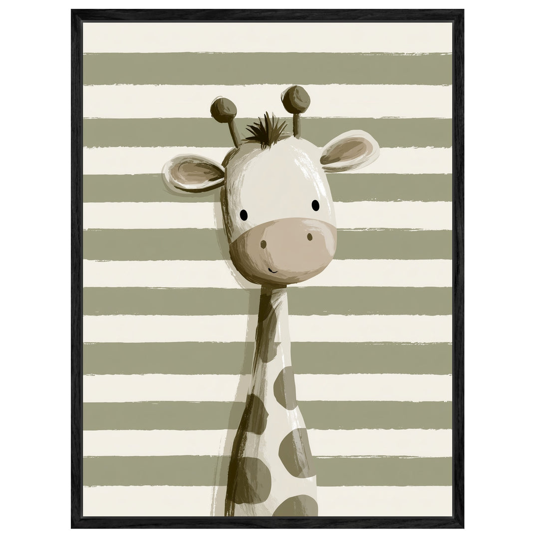 Kleine Giraffe gestreift Leinwandbild – Leinwandbild