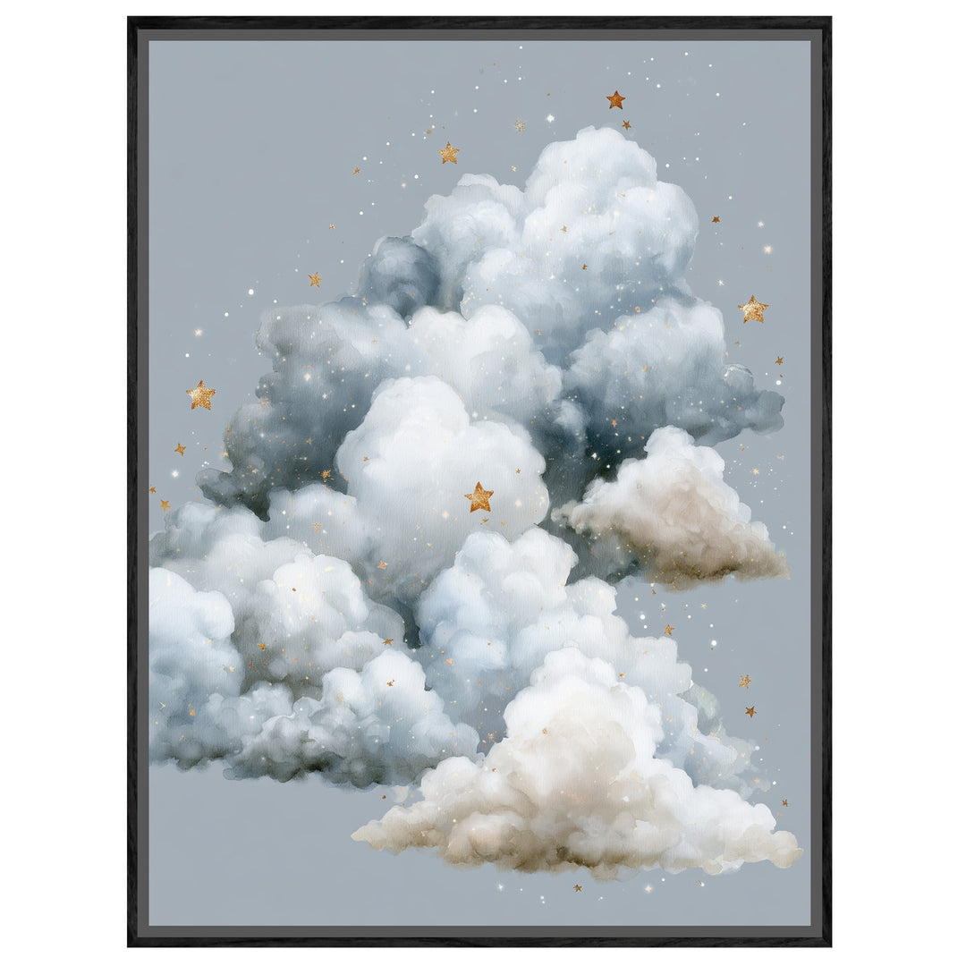 Große Wolke mit Sternen Leinwandbild – Leinwandbild