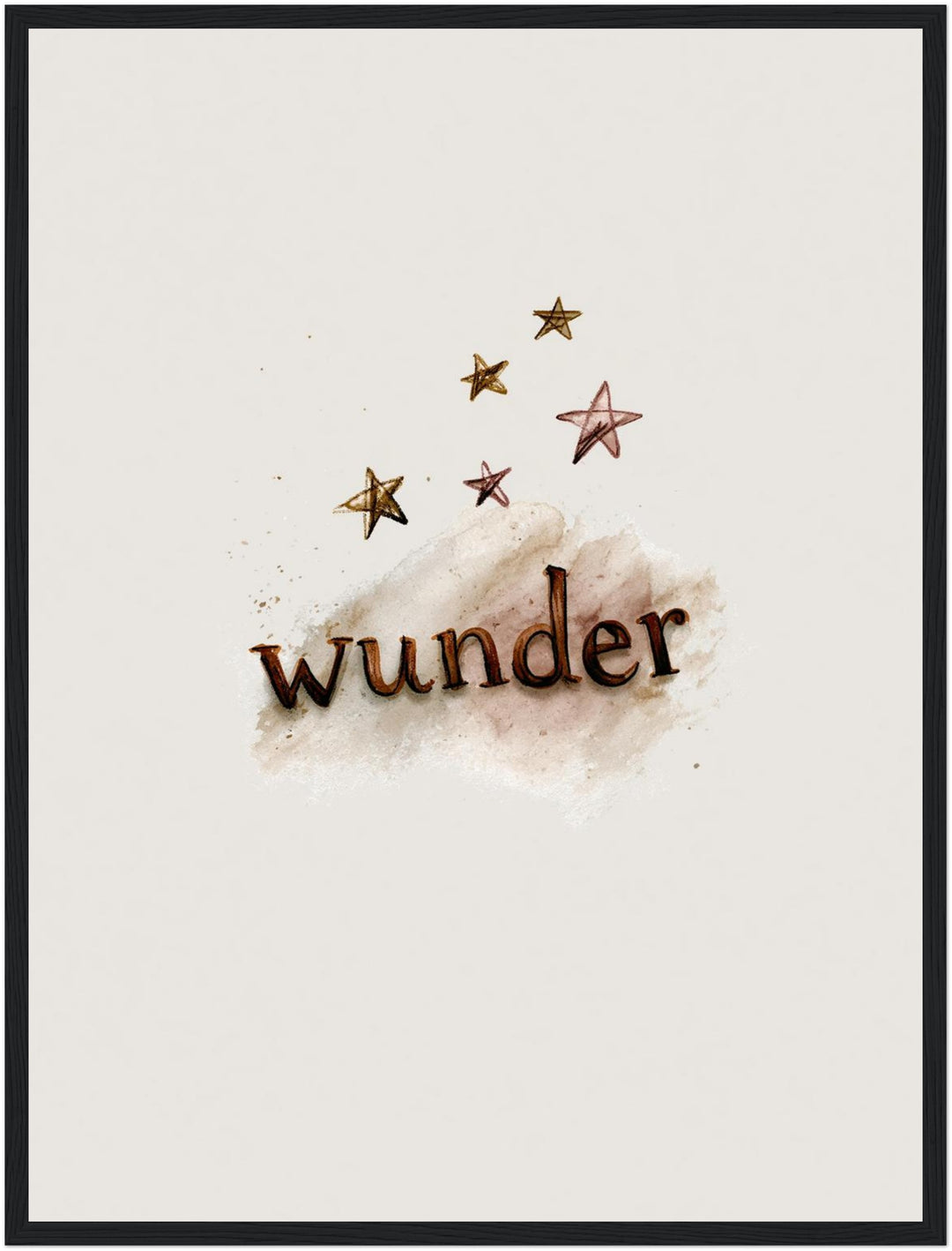 Wunder mit Sternen Poster – Schwarzer Rahmen – Produktfoto