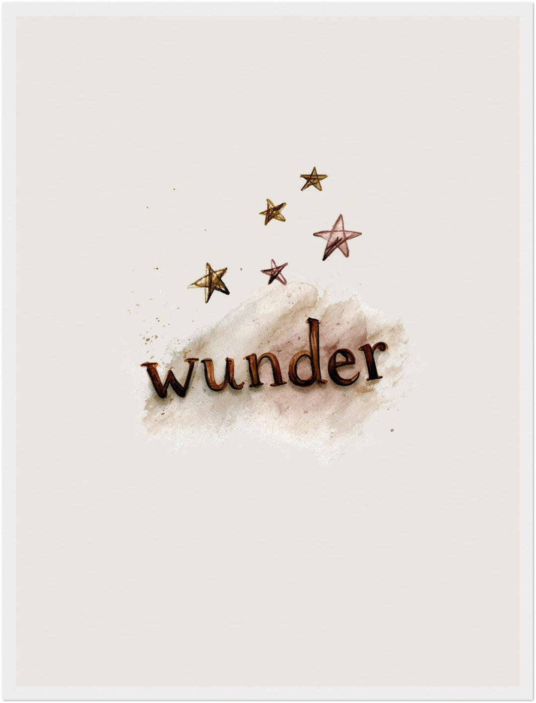 Wunder mit Sternen Poster – Weißer Rahmen – Produktfoto