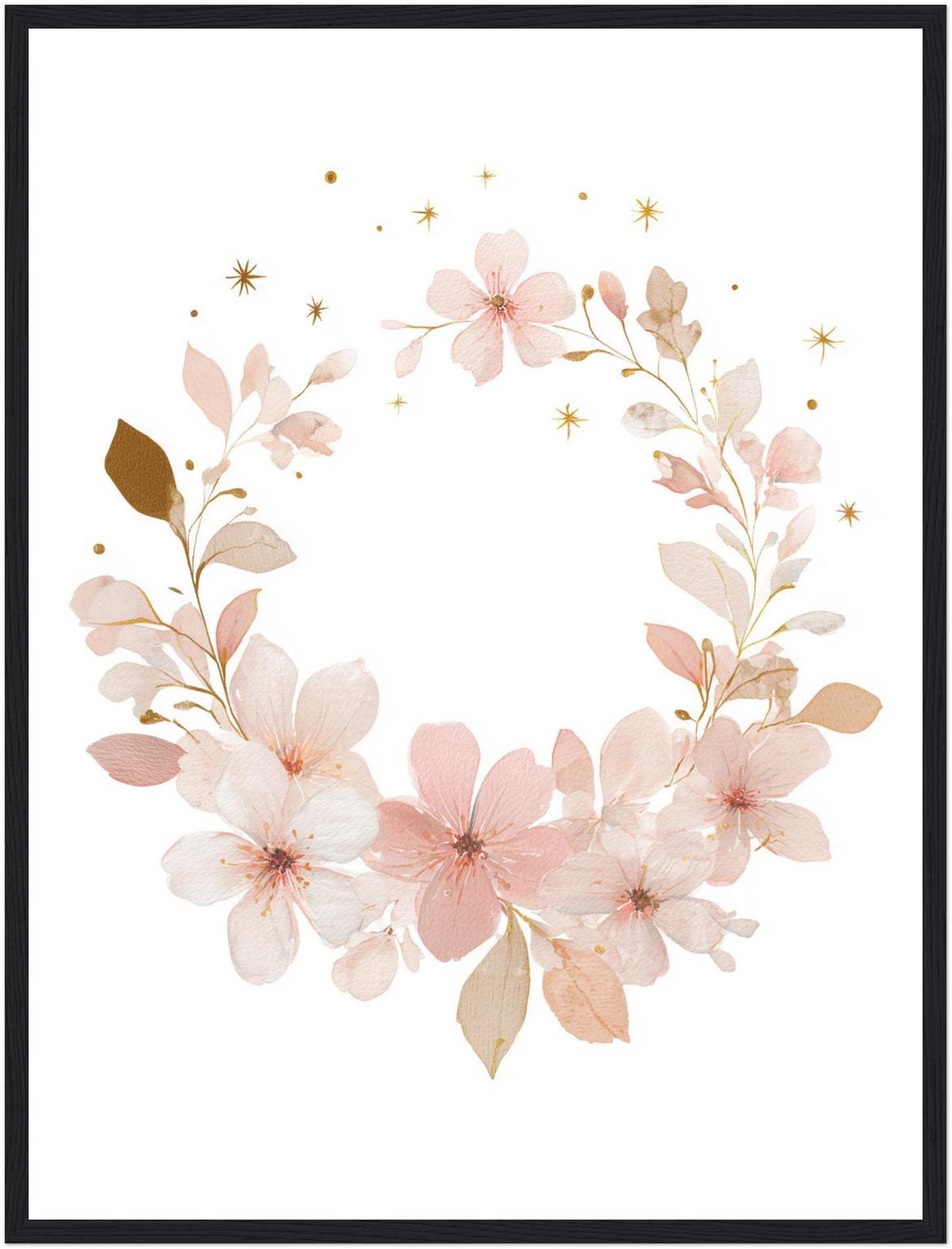 Zarter Blumenkranz Aquarell Poster