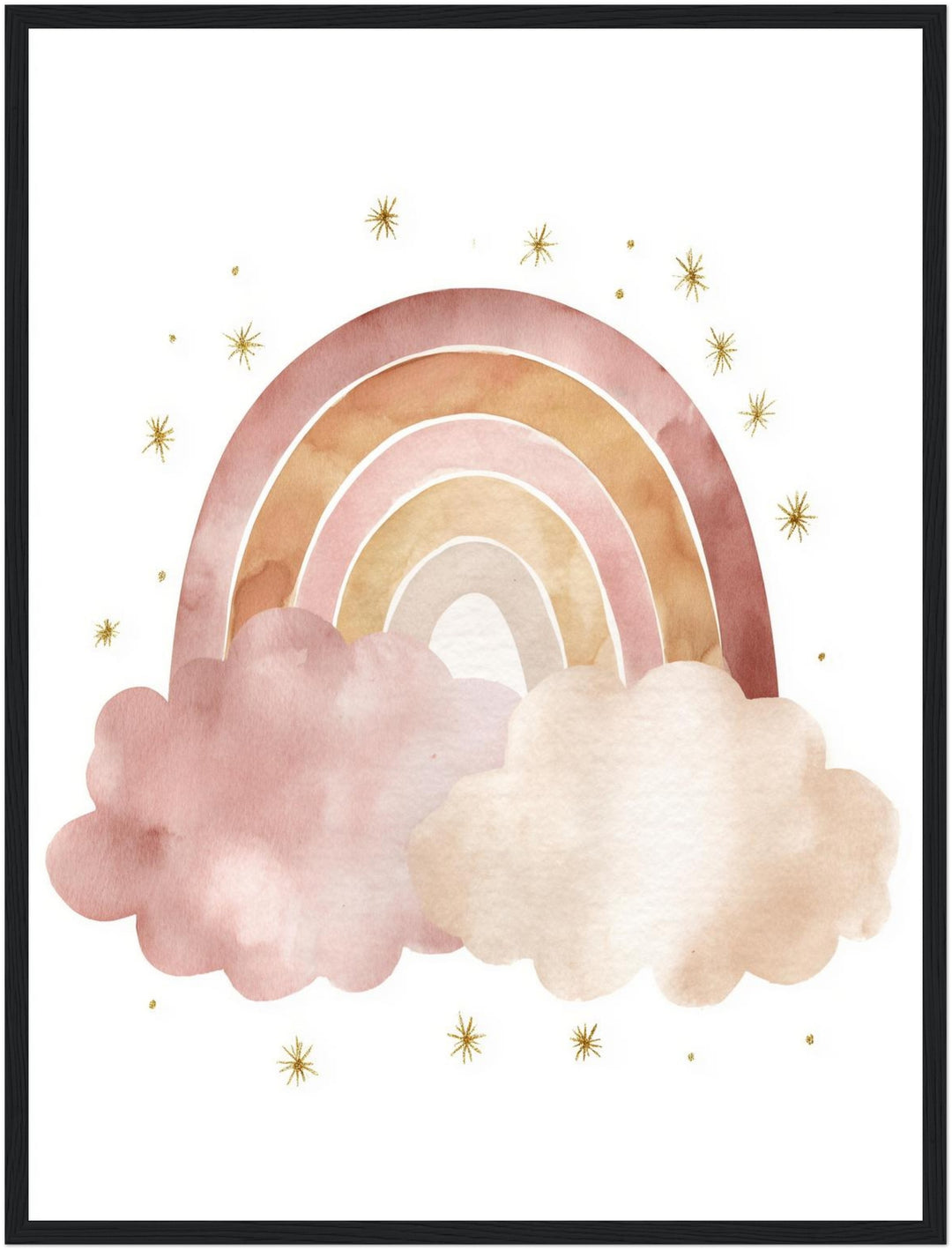 Zarter Regenbogen Aquarell Poster abstrakt – mattes Kunstdruck-Papier – Ansicht 2