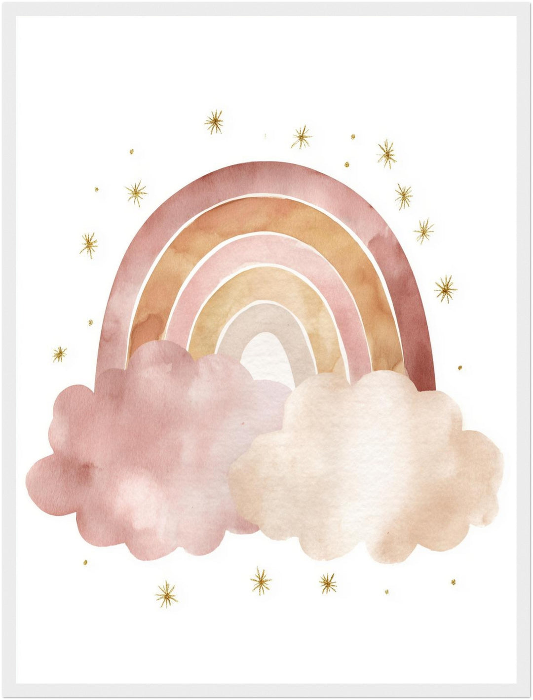 Zarter Regenbogen Aquarell Poster abstrakt – mattes Kunstdruck-Papier – Ansicht 6