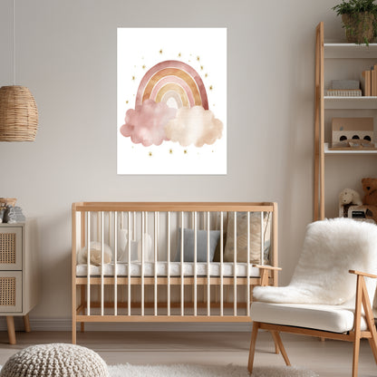 Zarter Regenbogen Aquarell Poster