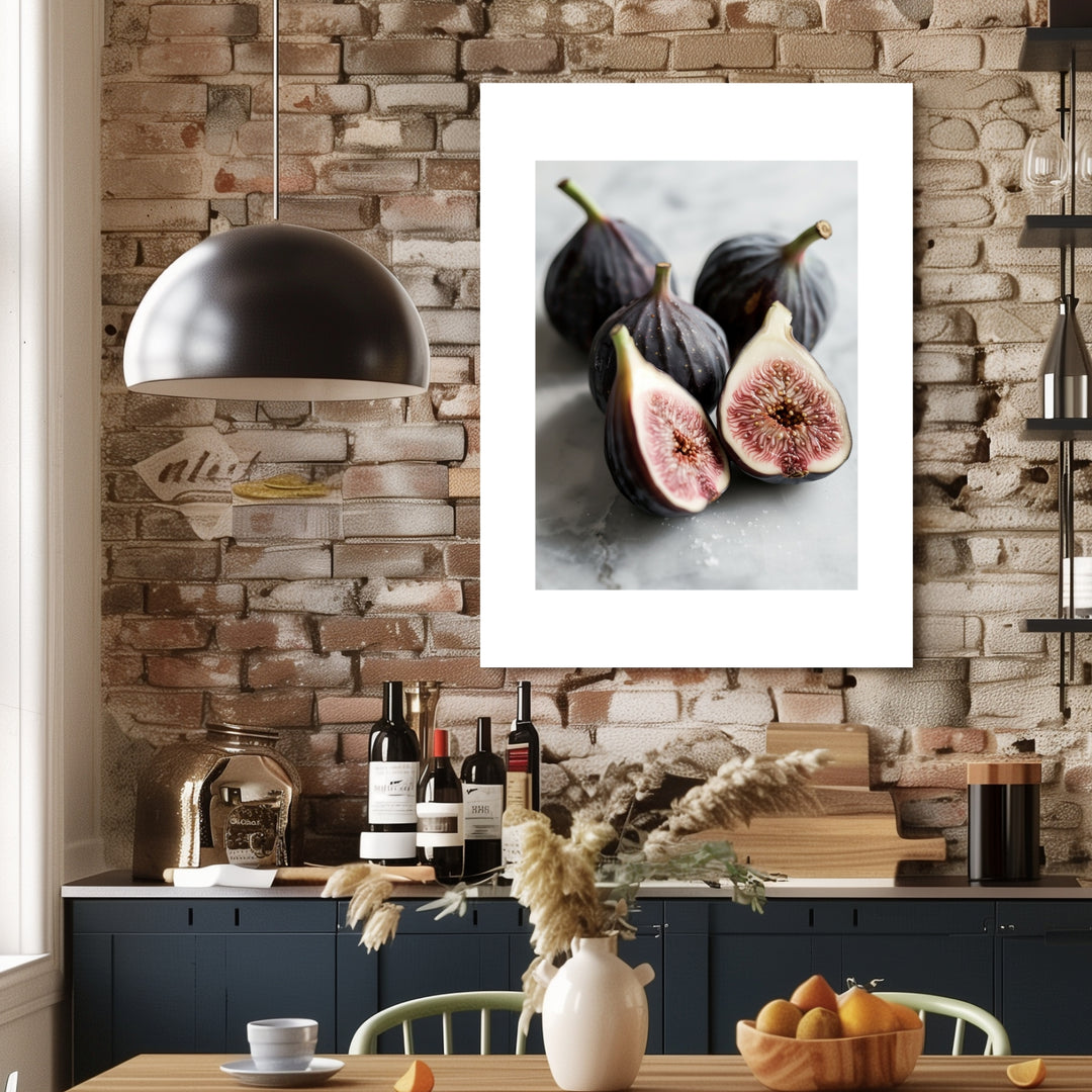 Frische Feigen Stillleben Poster Kueche – mattes Kunstdruck-Papier – Ansicht 3