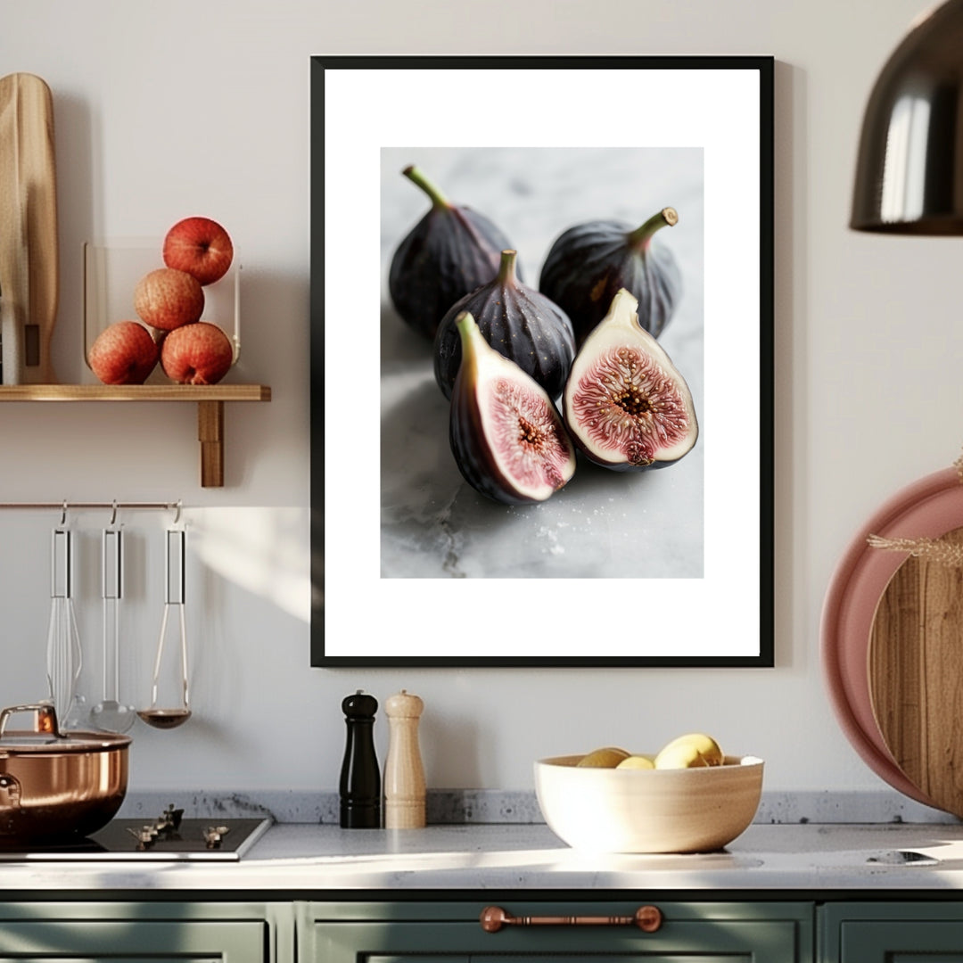 Frische Feigen Stillleben Poster Kueche – mattes Kunstdruck-Papier – Ansicht 2