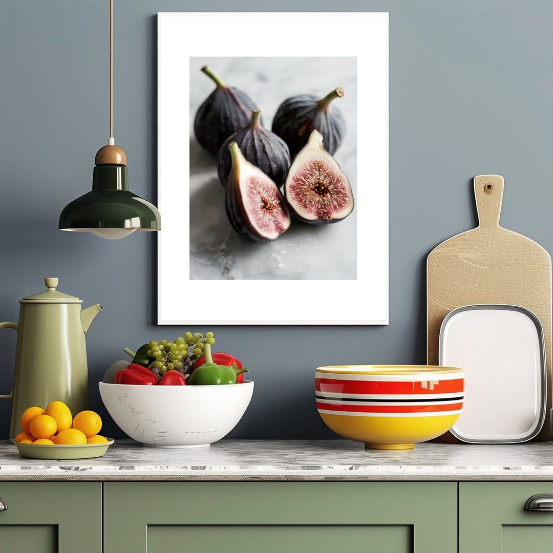 Frische Feigen Stillleben Poster Kueche – mattes Kunstdruck-Papier – Ansicht 4