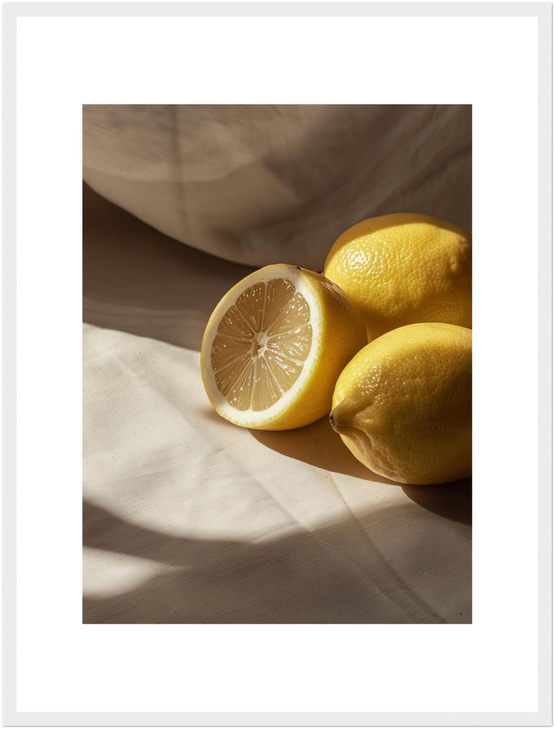 Zitronen Stillleben Poster Kueche – mattes Kunstdruck-Papier – Ansicht 6