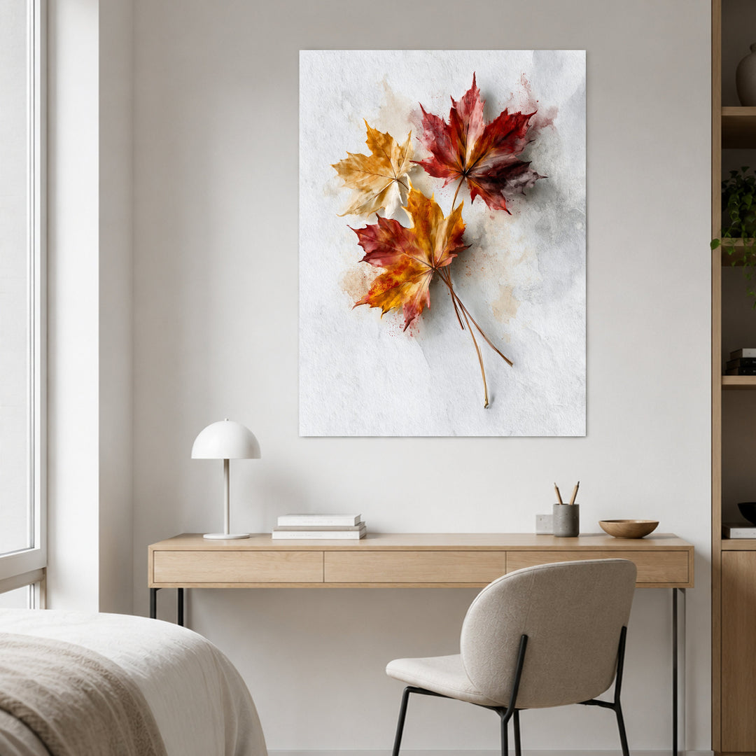 Herbstblätter im Aquarell Poster – Ohne Rahmen – Produktfoto