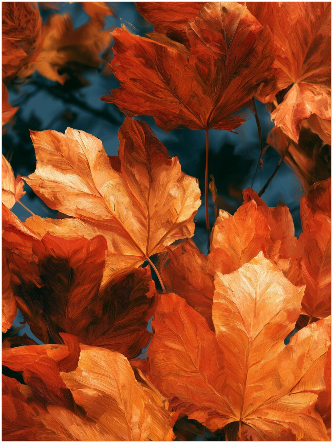 Herbstblätter im Glühen Poster – Ohne Rahmen – Produktfoto