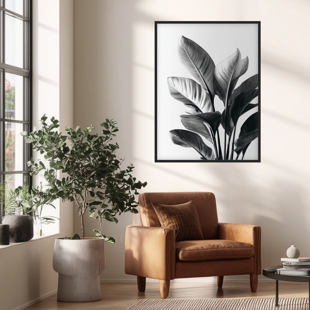 Aufrechte große Blätter Poster abstrakt – mattes Kunstdruck-Papier – Ansicht 3