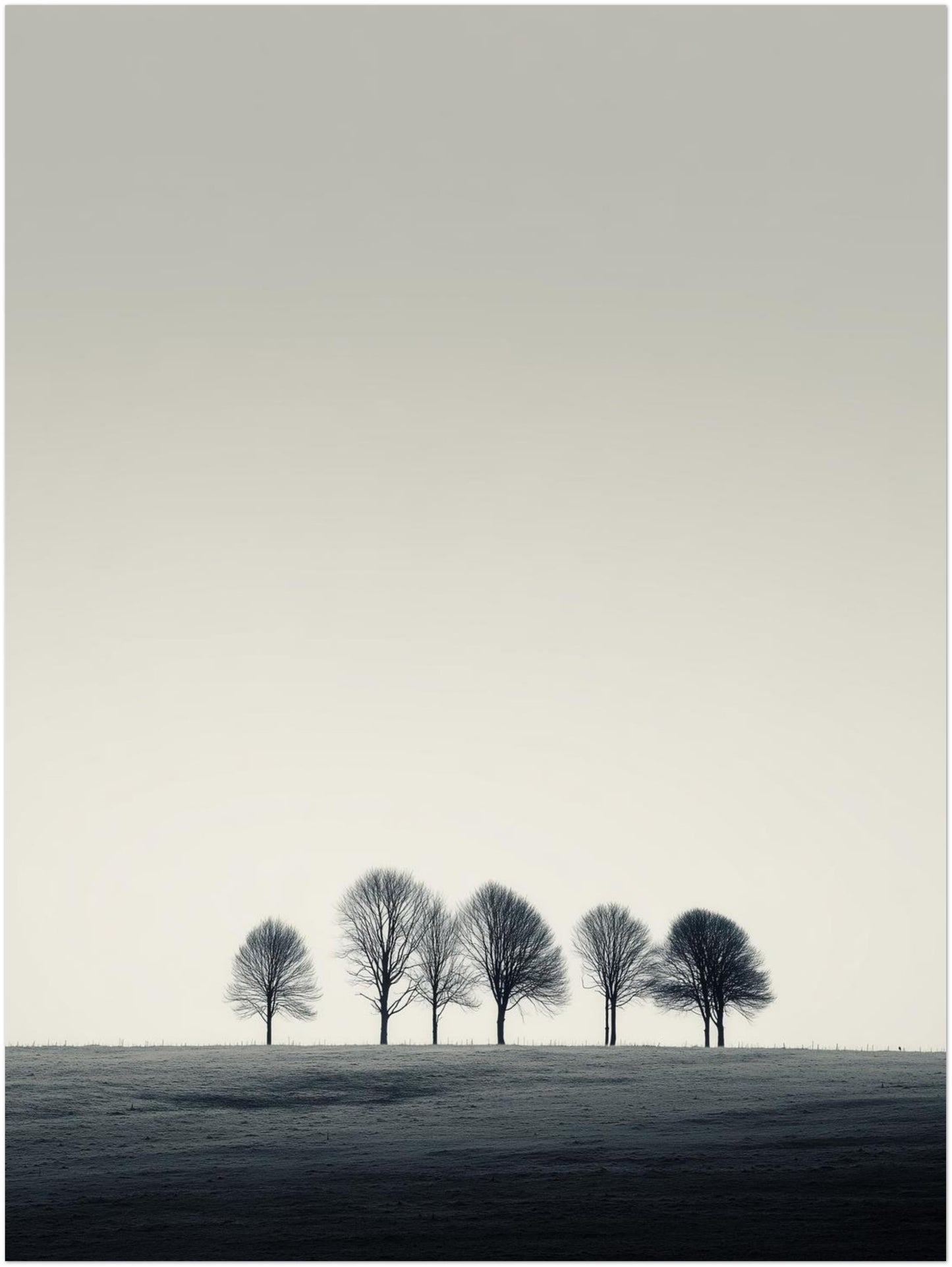 Bäume auf Kuppe Leinwandbild