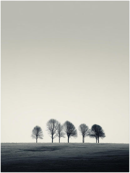 Bäume auf Kuppe Leinwandbild