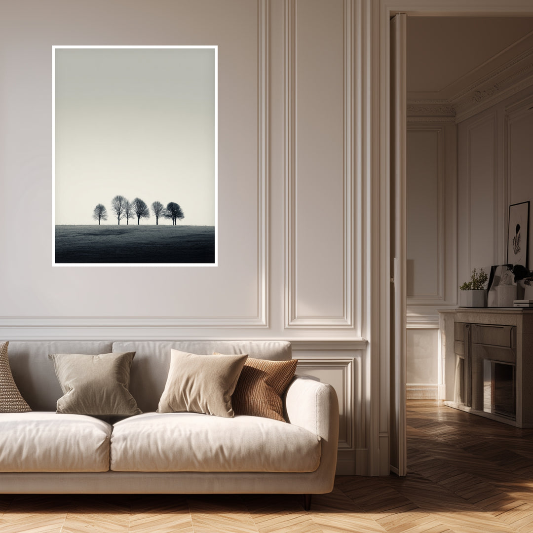 Bäume auf Kuppe Poster abstrakt – mattes Kunstdruck-Papier – Ansicht 4