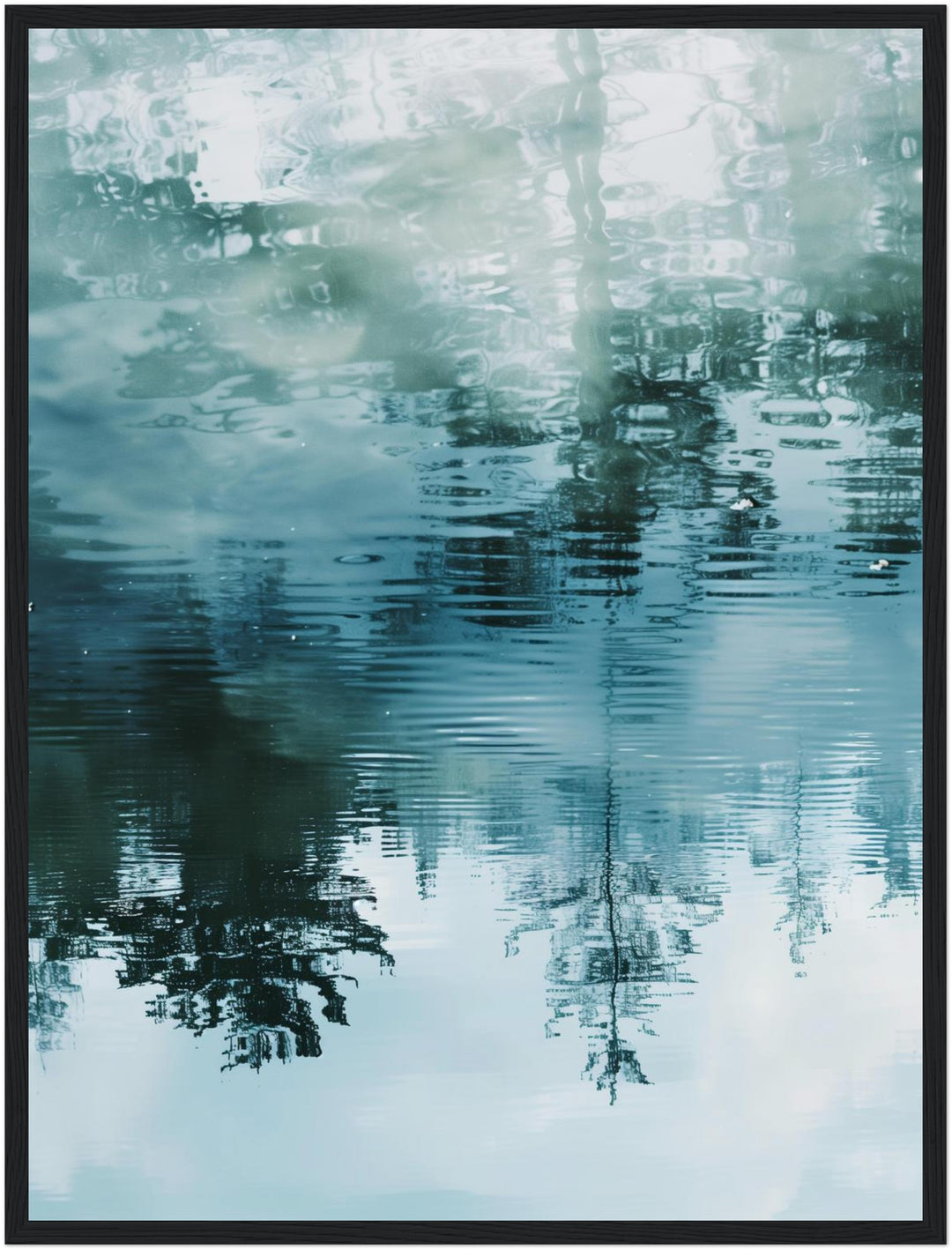 Spiegelung von Bäumen im Wasser Poster abstrakt – mattes Kunstdruck-Papier – Ansicht 6