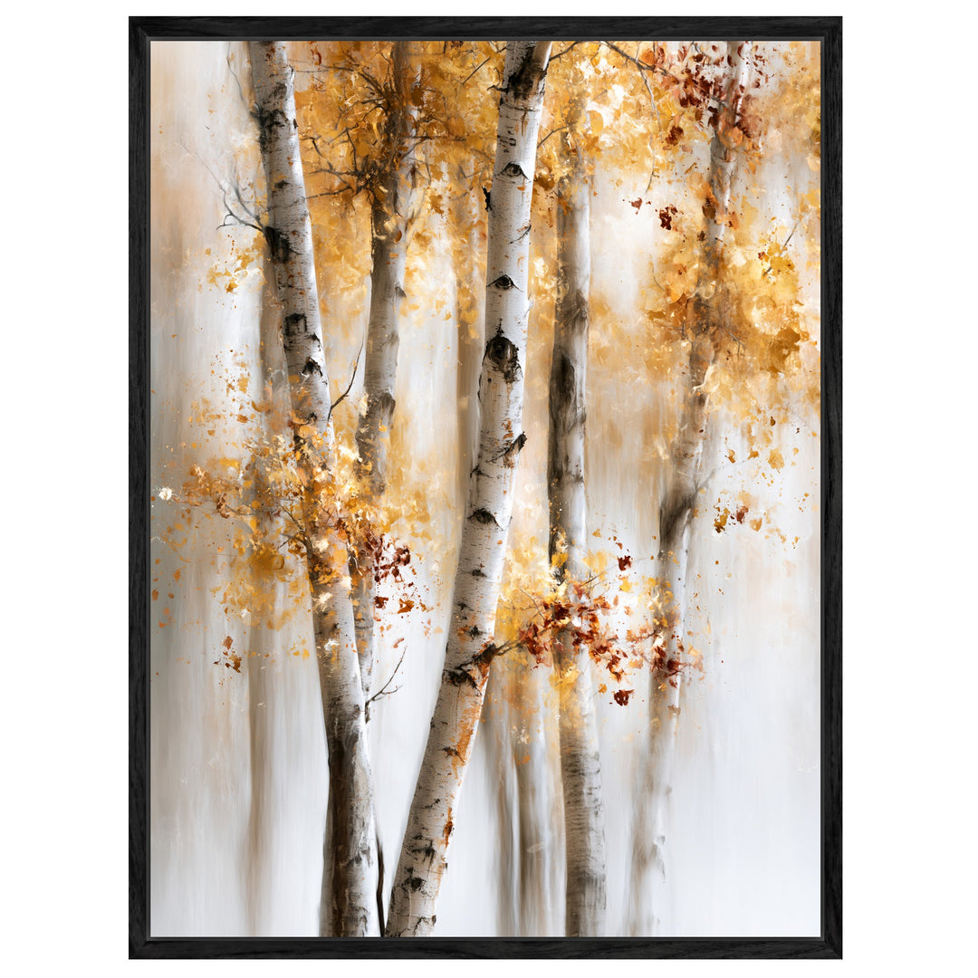 Birken im Herbstlicht Leinwandbild – Leinwandbild