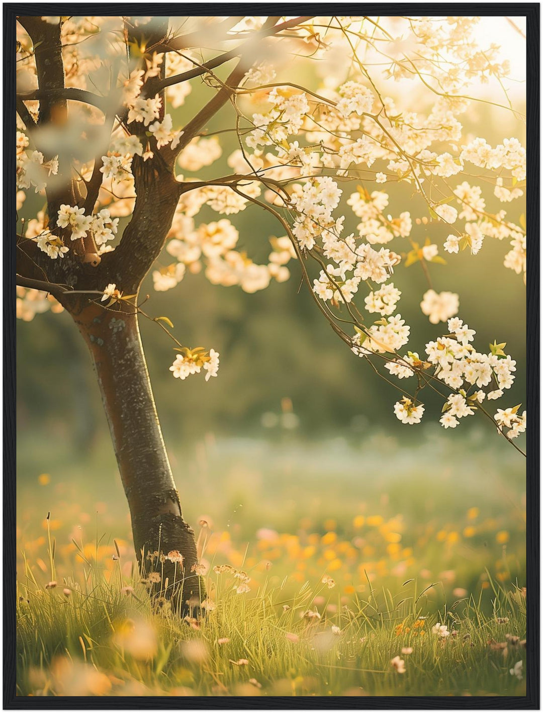 Kirschbaum im Frühling Poster Landschaft – mattes Kunstdruck-Papier – Ansicht 5